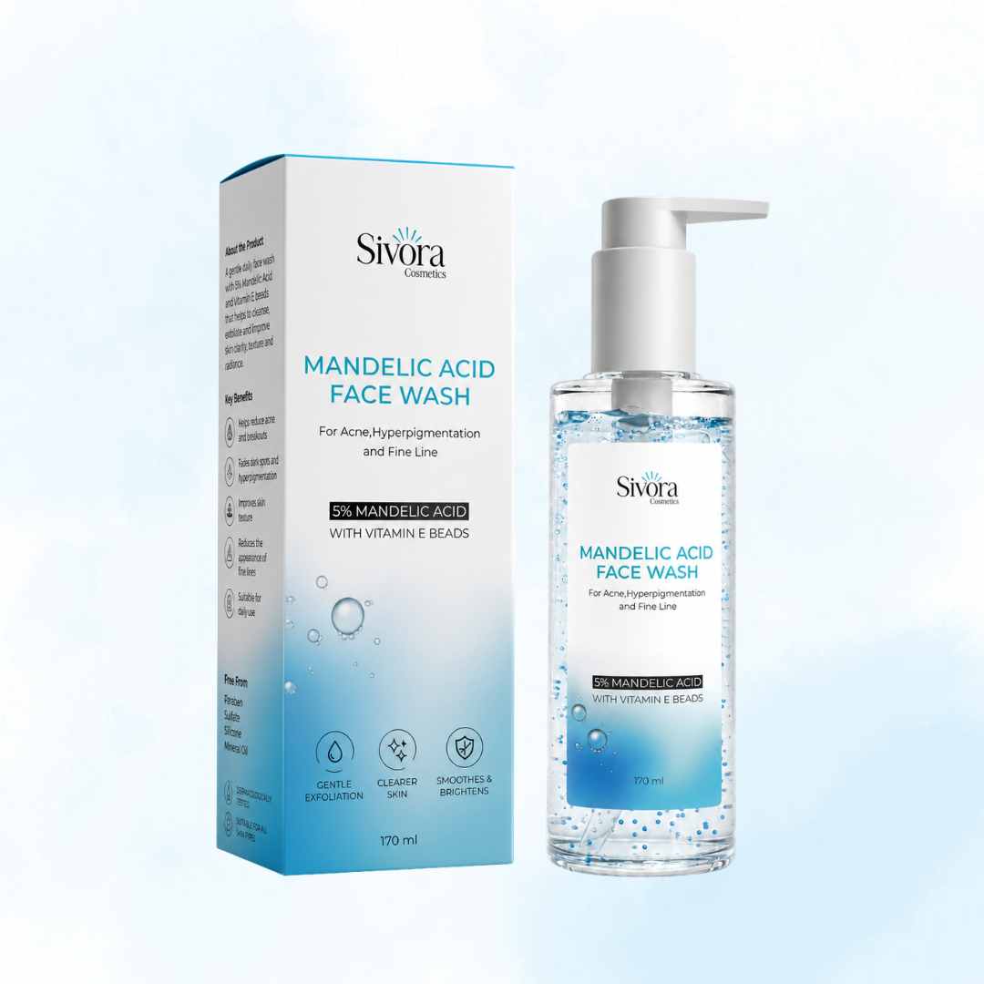 Sivora Mandelic Acid Face Wash – 5% with Vitamin E Beads